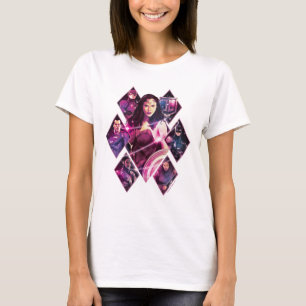 Justice League Diamond Galactic Group Panels T Shirt