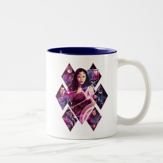 Justice League | Diamond Galactic Group Panels Två-Tonad Mugg (Höger)