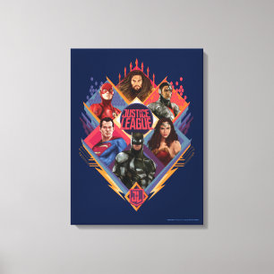 Justice League Diamond Hatch Group Badge Canvastryck