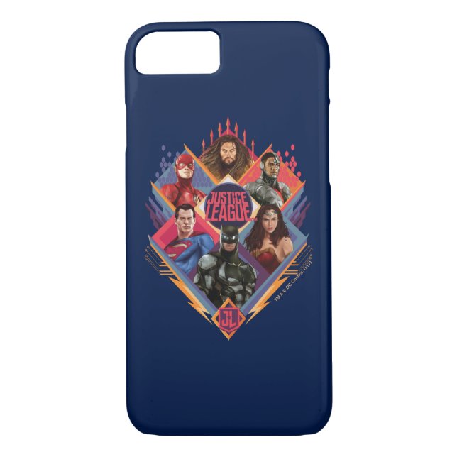 Justice League | Diamond Hatch Group Badge Case-Mate iPhone Skal (Baksida)