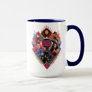 Justice League Diamond Hatch Group Badge Mugg