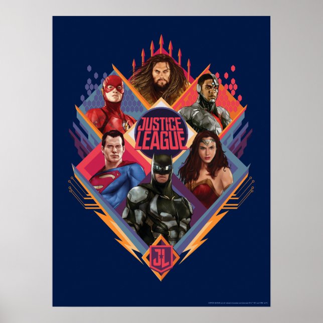 Justice League | Diamond Hatch Group Badge Poster (Framsidan)
