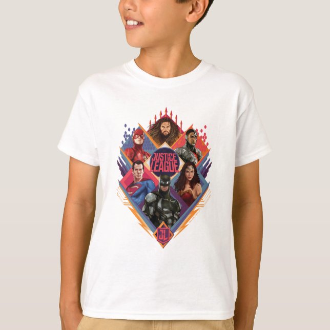 Justice League | Diamond Hatch Group Badge T-shirt (Framsida)