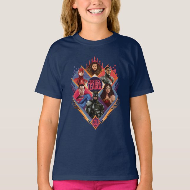 Justice League | Diamond Hatch Group Badge Tee (Framsida)