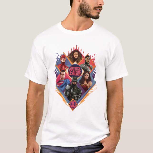Justice League | Diamond Hatch Group Badge Tee (Framsida)