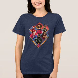 Justice League   Diamond Hatch Group Badge Tee Shirt