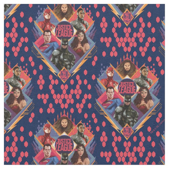 Justice League | Diamond Hatch Group Badge Tyg (Närbild)
