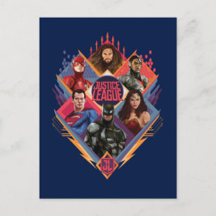 Justice League   Diamond Hatch Group-märke Vykort