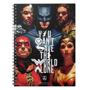 Justice League Du kan inte Spara Ensamen i värld Anteckningsbok