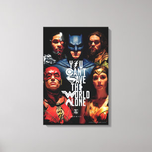Justice League   Du kan inte Spara Ensamen i värld Canvastryck