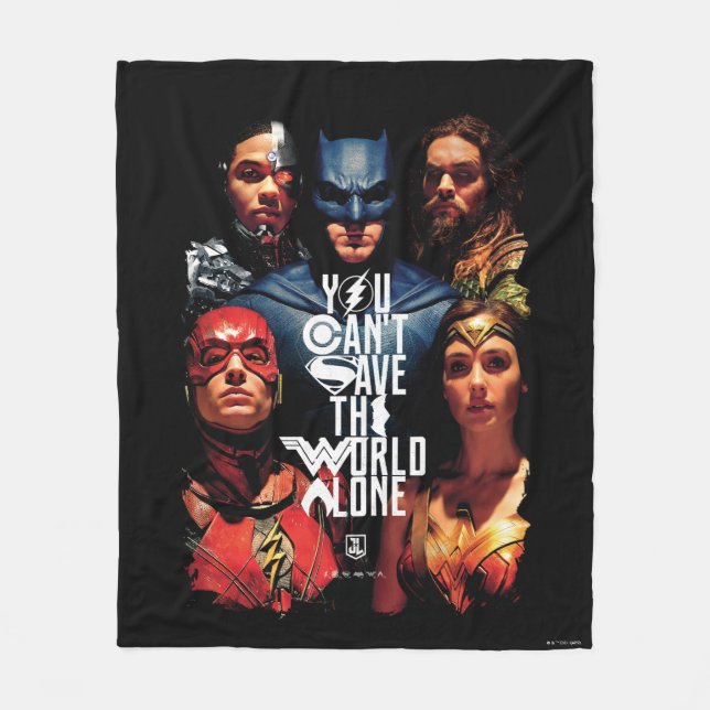Justice League | Du kan inte Spara Ensamen i värld Fleecefilt (Framsidan)
