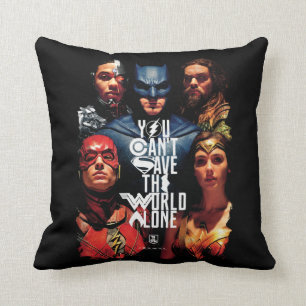 Justice League   Du kan inte Spara Ensamen i värld Kudde