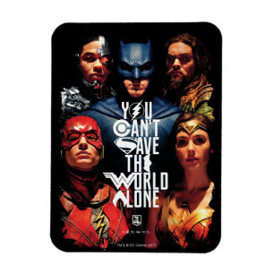 Justice League Du kan inte Spara Ensamen i värld Magnet