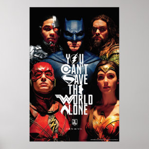 Justice League   Du kan inte Spara Ensamen i värld Poster