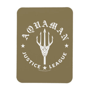 Justice League   Emblem i Aquaman Retro Trident Magnet