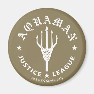 Justice League Emblem i Aquaman Retro Trident Magnet