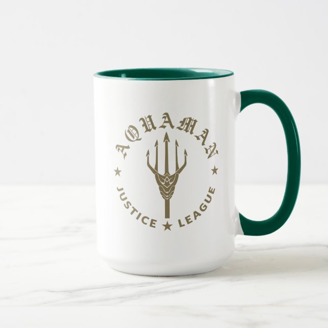 Justice League | Emblem i Aquaman Retro Trident Mugg (Höger)