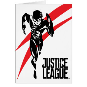 Justice League Flash Running Noir-filmklipp Hälsningskort