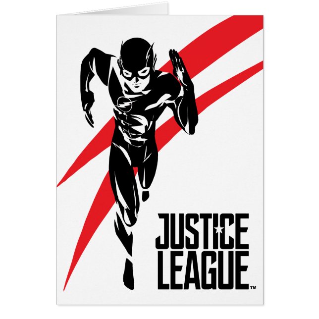 Justice League | Flash Running Noir-filmklipp Hälsningskort (Framsidan)