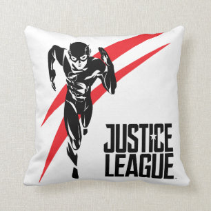 Justice League Flash Running Noir-filmklipp Kudde
