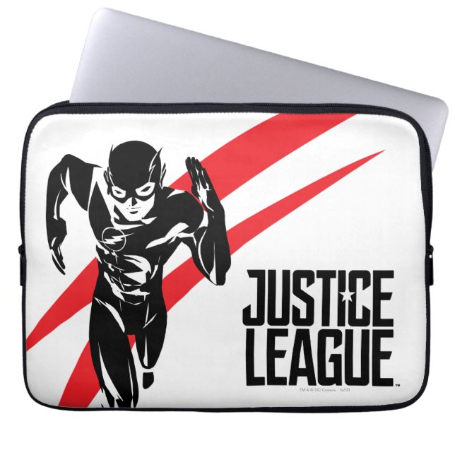 Justice League | Flash Running Noir-filmklipp Laptop Sleeve (Framsidan)