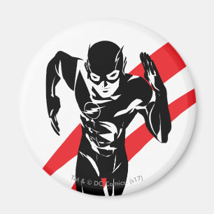 Justice League Flash Running Noir-filmklipp Magnet