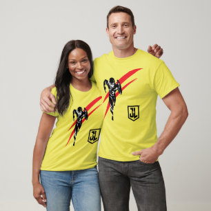 Justice League Flash Running Noir-filmklipp T-shirt