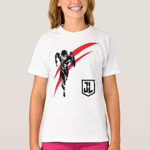 Justice League   Flash Running Noir-filmklipp T-shirt