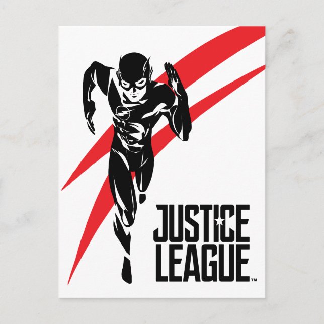 Justice League | Flash Running Noir-filmklipp Vykort (Framsida)