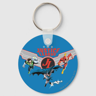 Justice League Flies Luft Badge and Heroes Nyckelring