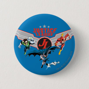 Justice League Flying Luft Badge and Heroes Knapp