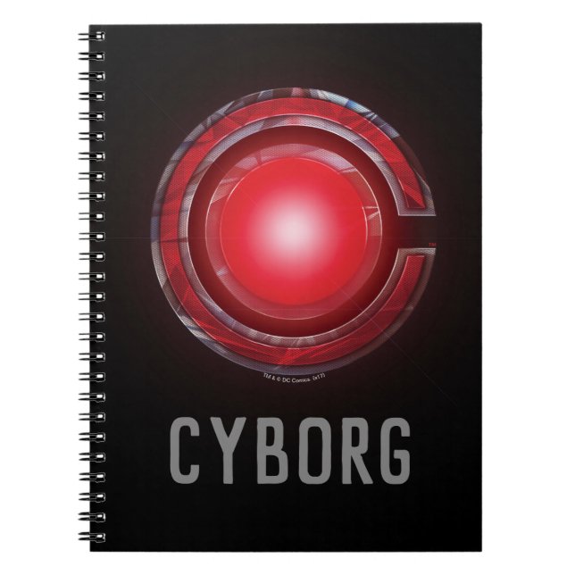 Justice League | Glowing Cyborg Symbol Anteckningsbok (Framsidan)