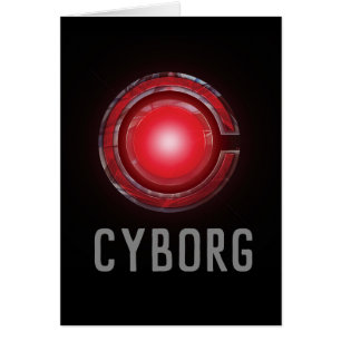 Justice League Glowing Cyborg Symbol Hälsningskort