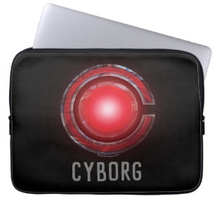 Justice League Glowing Cyborg Symbol Laptop Sleeve