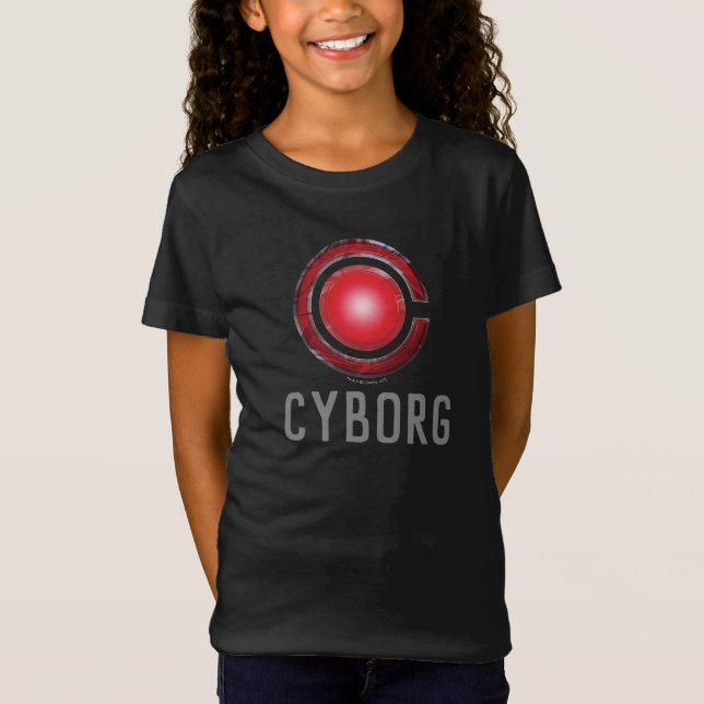Justice League | Glowing Cyborg Symbol T-shirt (Framsida)