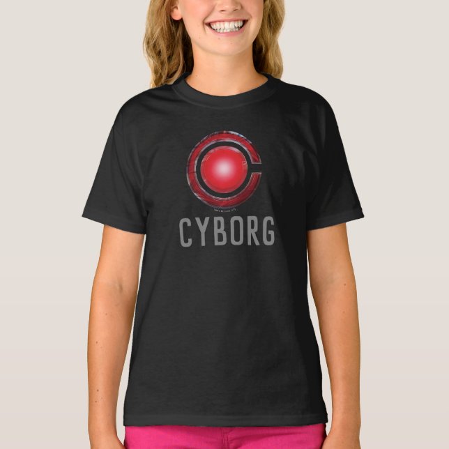 Justice League | Glowing Cyborg Symbol Tee Shirt (Framsida)