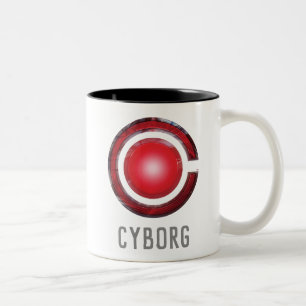 Justice League Glowing Cyborg Symbol Två-Tonad Mugg