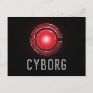 Justice League   Glowing Cyborg Symbol Vykort