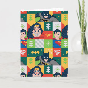 Justice League Helgdag Collage Helgkort