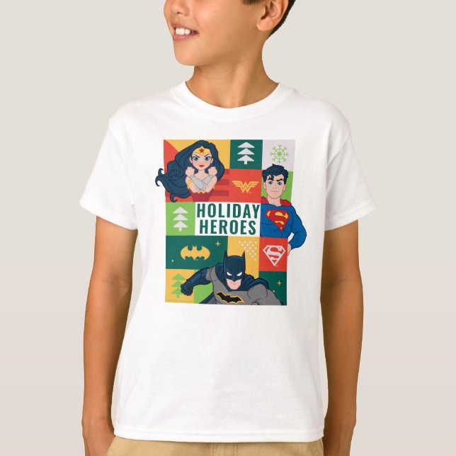 Justice League Helgdag Collage T Shirt (Framsida)