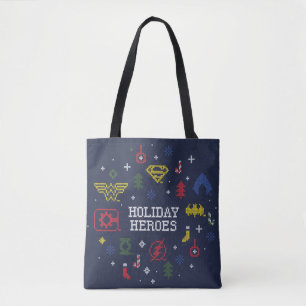 Justice League ’Helgdag Heroes’ Faux Kor-Stitch Tygkasse