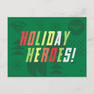 Justice League Helgdag Heroes Graphic Helg Vykort