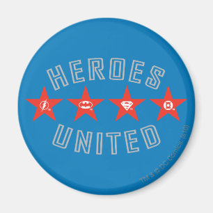 Justice League Heroes Unbundes Logotyper Magnet