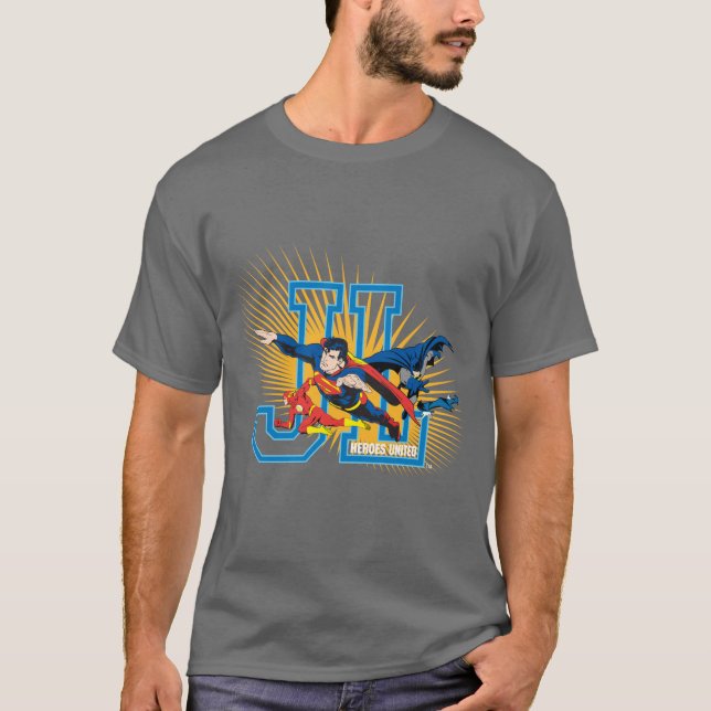 Justice League Heroes United T Shirt (Framsida)
