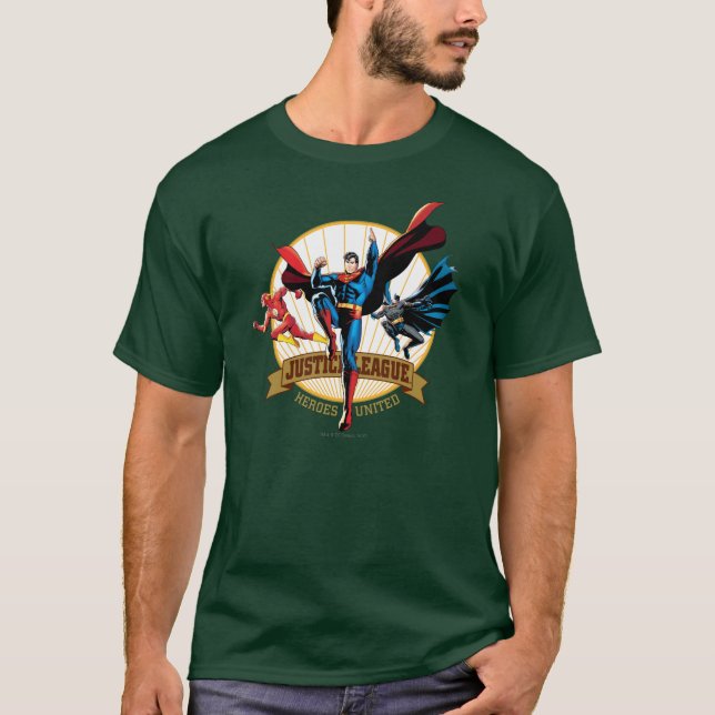 Justice League Heroes United Tee Shirt (Framsida)