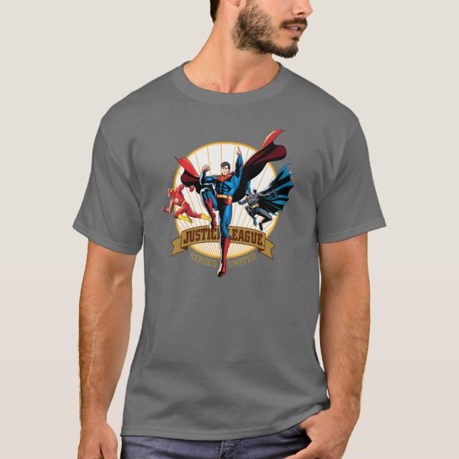 Justice League Heroes United Tee Shirt (Framsida)
