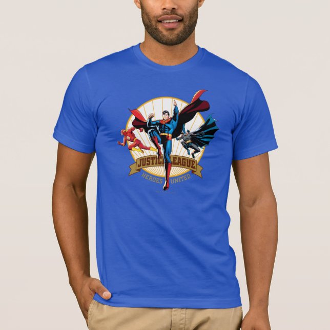 Justice League Heroes United Tee Shirt (Framsida)