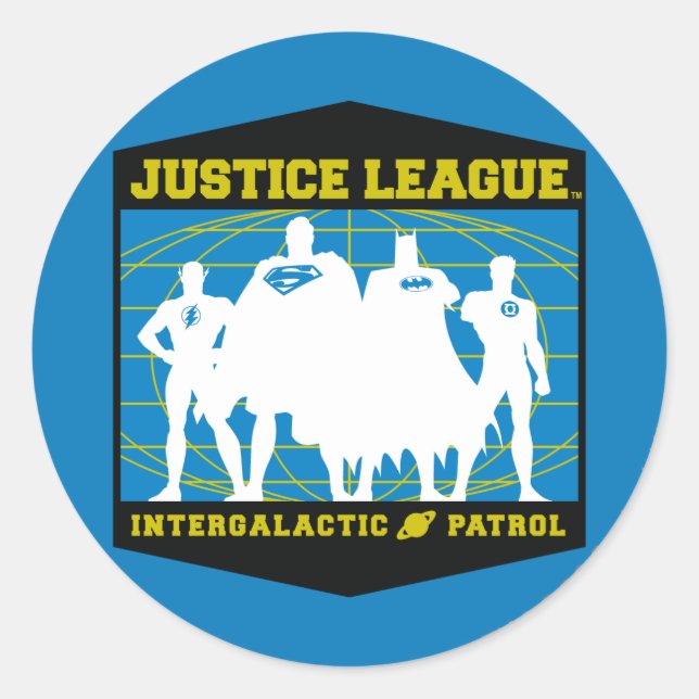 Justice League Intergalactic Patrol Runt Klistermärke (Framsida)