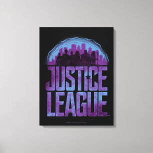 Justice League Justice League City Silhouette Canvastryck