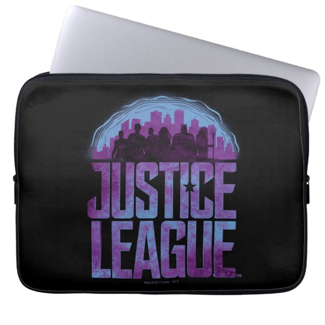 Justice League | Justice League City Silhouette Laptop Sleeve (Framsidan)